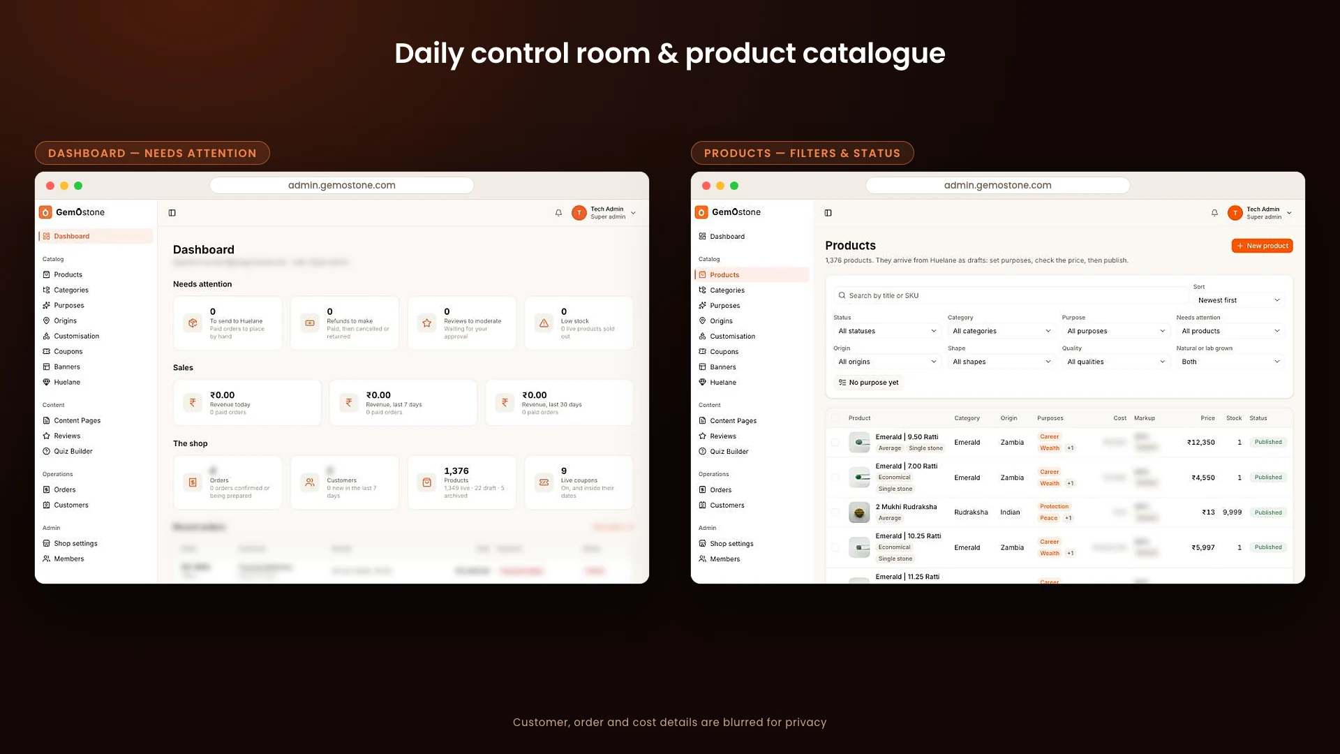 GemoStone Admin Panel screenshot 2