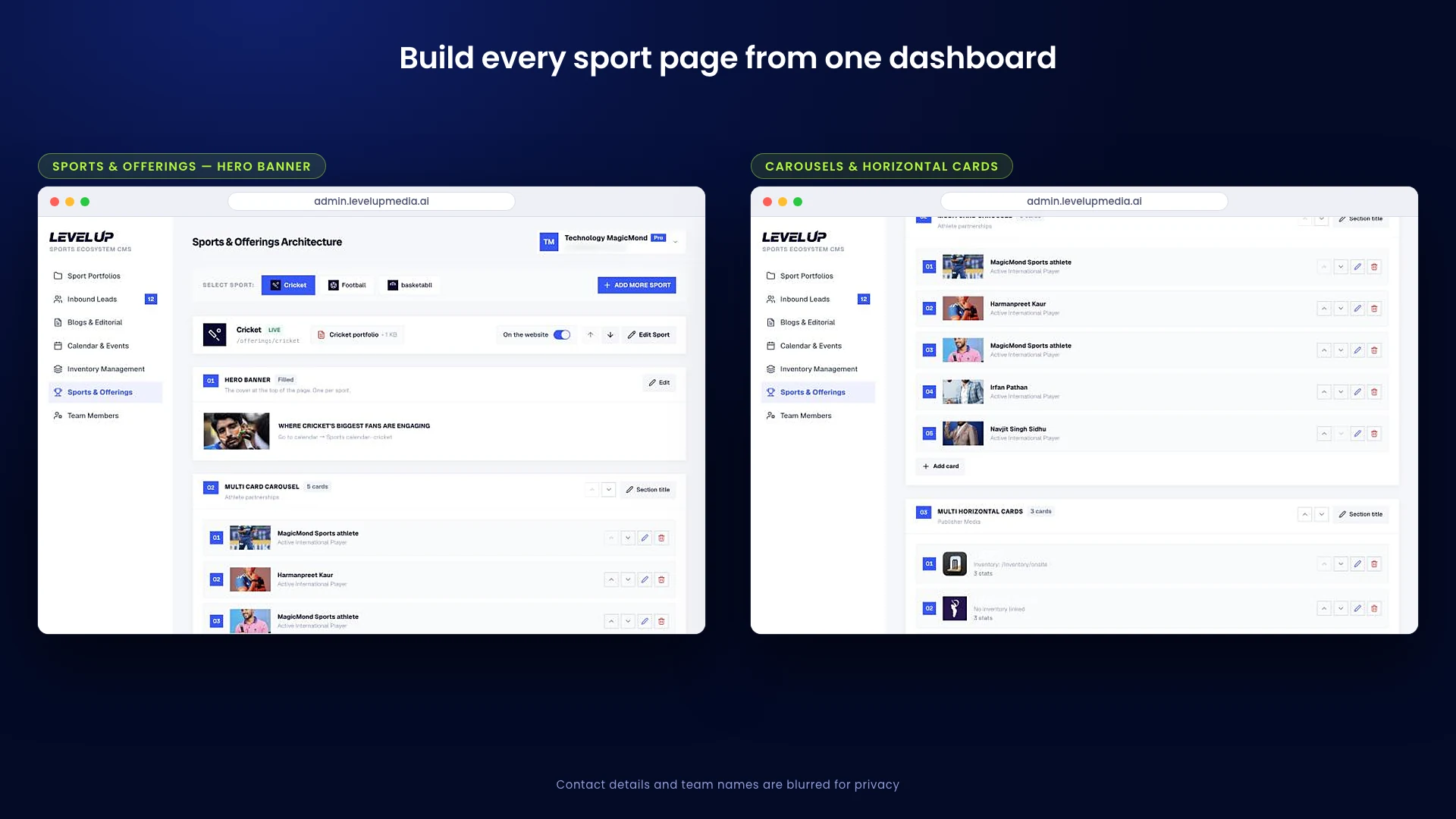 LevelUp Media Admin Panel screenshot 2