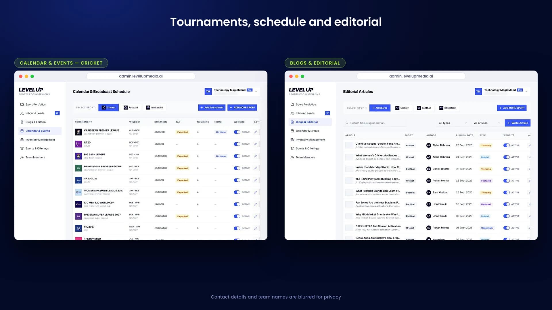 LevelUp Media Admin Panel screenshot 3
