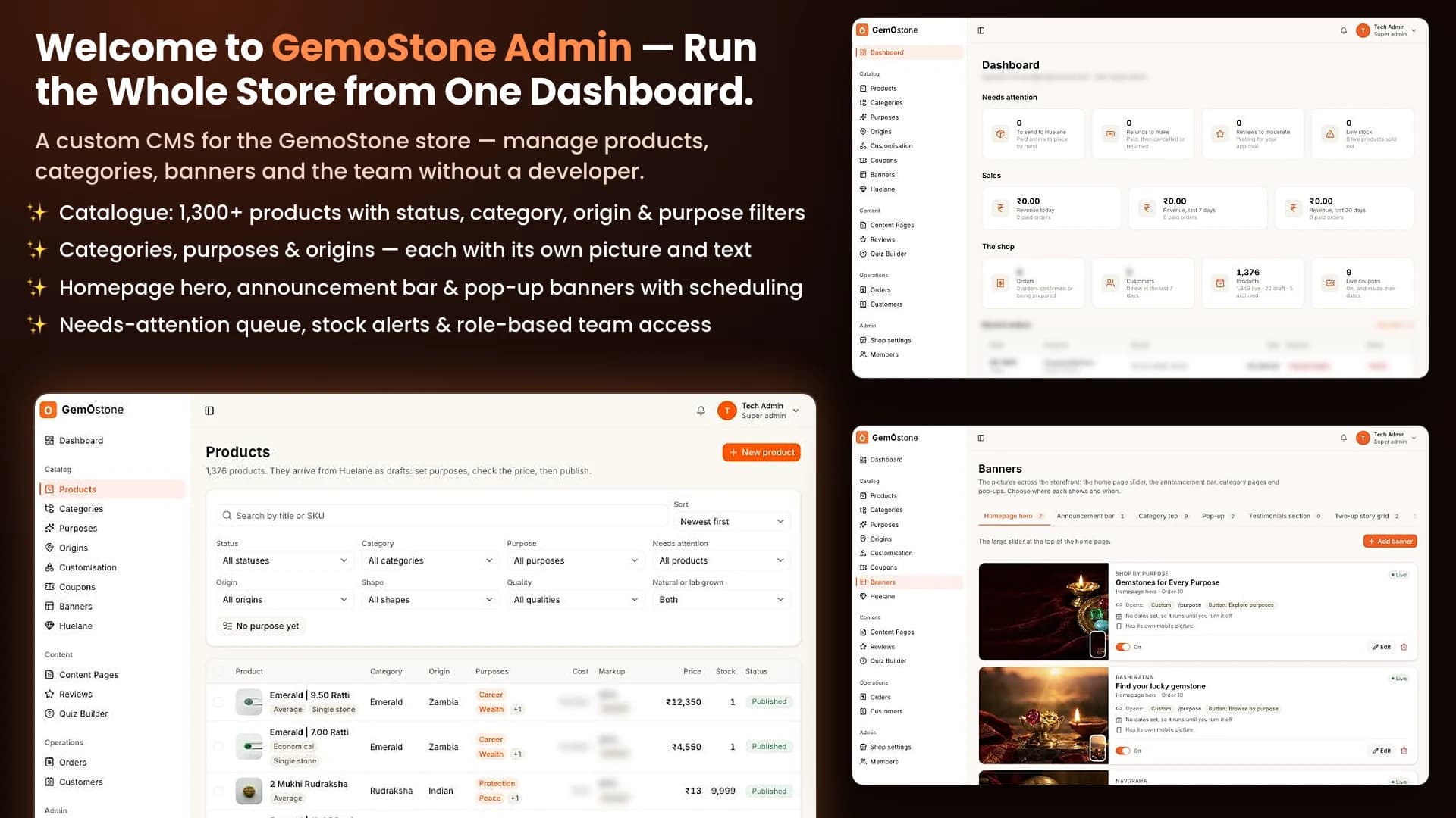 GemoStone Admin Panel
